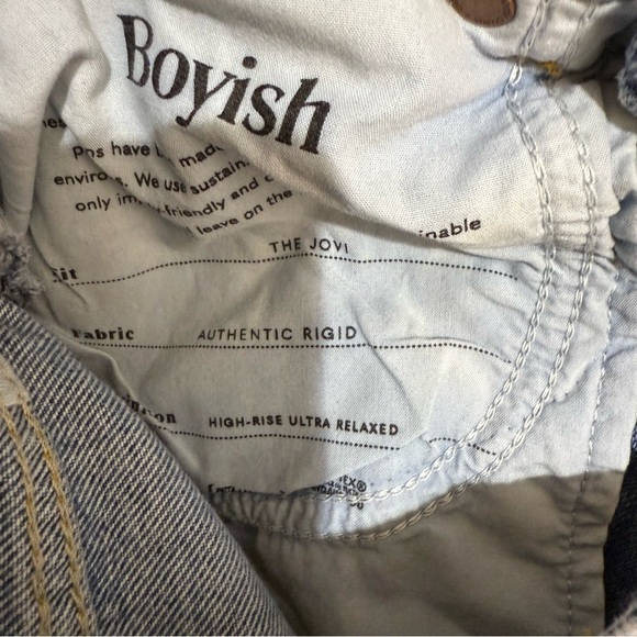 BOYISH The Jovi High Rise Rigid Ultra Relaxed Jeans Rio Bravo Blue - Picture 7 of 10